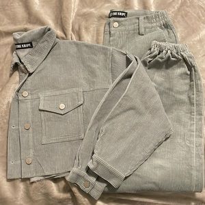 NWOT The Kript blue-gray co-ord
